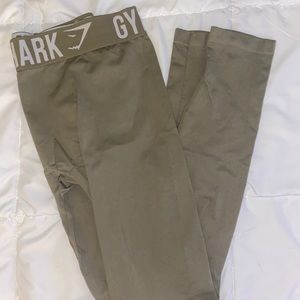 Olive Green Gym Shark Leggings
